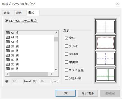 カスタム書式の利用 CDPM-X64 画面例 1