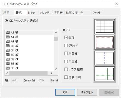 カスタム書式の利用 CDPM-X64 画面例 2