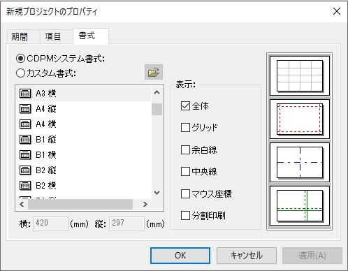 カスタム書式の利用 CDPM-Xsp3 画面例 1
