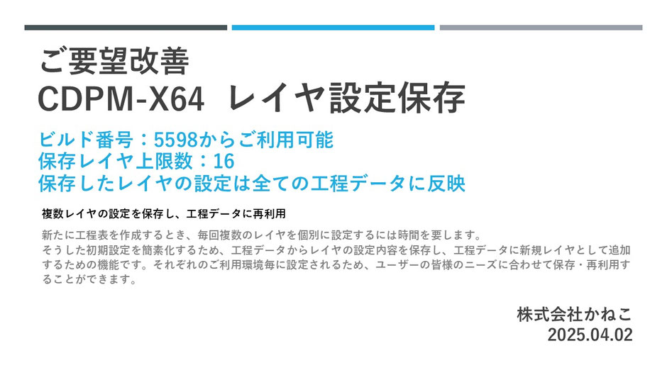 レイヤ設定保存の参考画面 1